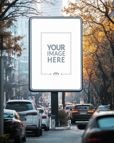Downtown Billboard Mockup for Promotional Graphics