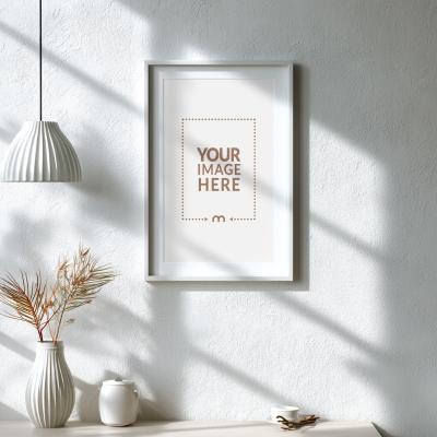 Hanging Poster Frame Mockup for Contemporary Wall Décor
