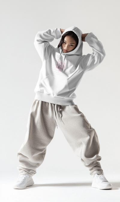 Hoodie Mockup with Dancer for Streetwear Brand Campaign