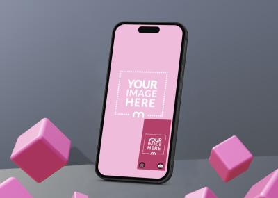 iPhone 14 Pro Mockup with Facetime App Screen
