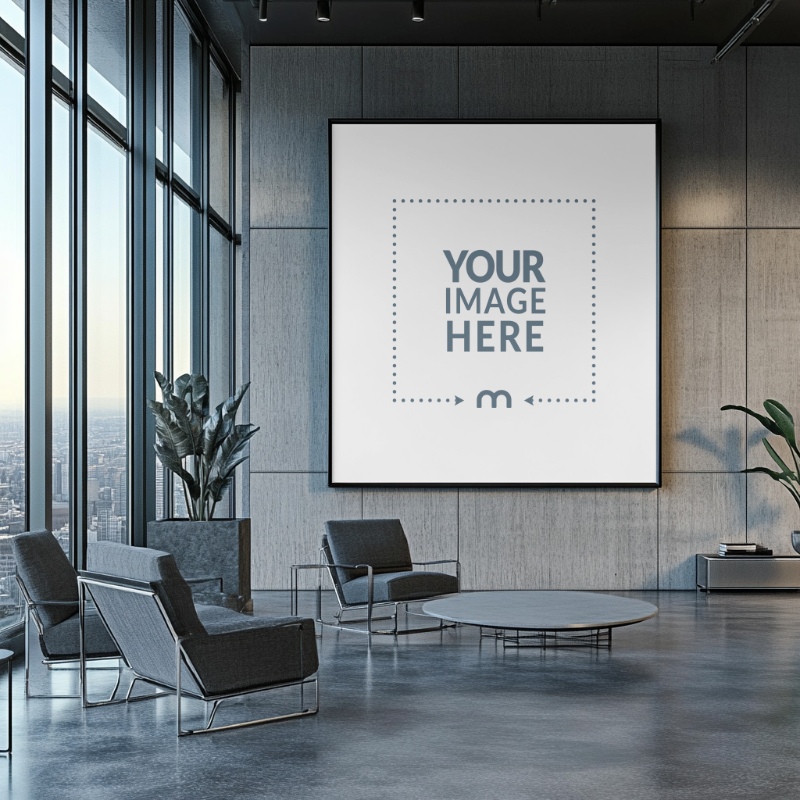 Large Frame Mockup for Office Reception preview image
