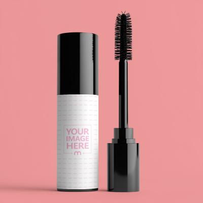 Mascara Bottle Mockup with Modern Aesthetic for High-End Cosmetic Line