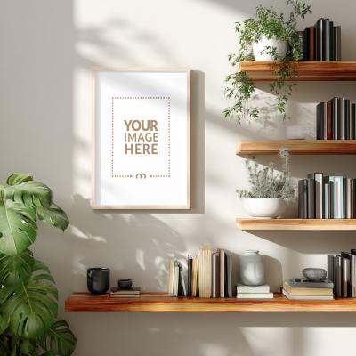 Office Wall Frame Mockup for Corporate Decor Design