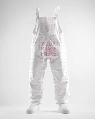 Overalls Mockup for Minimal Workwear Branding