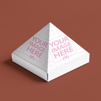 Pyramid Cardboard Box Mockup for Minimalist Packaging Design