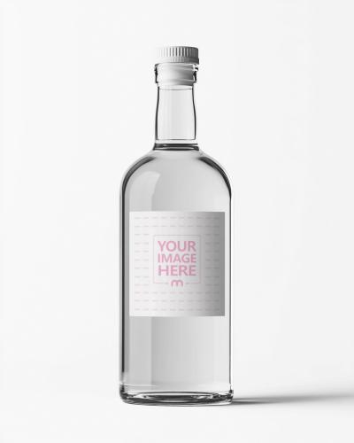 Vodka Bottle Mockup for Premium Label Presentation