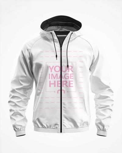 Windbreaker Jacket Mockup for Activewear Line Promotion